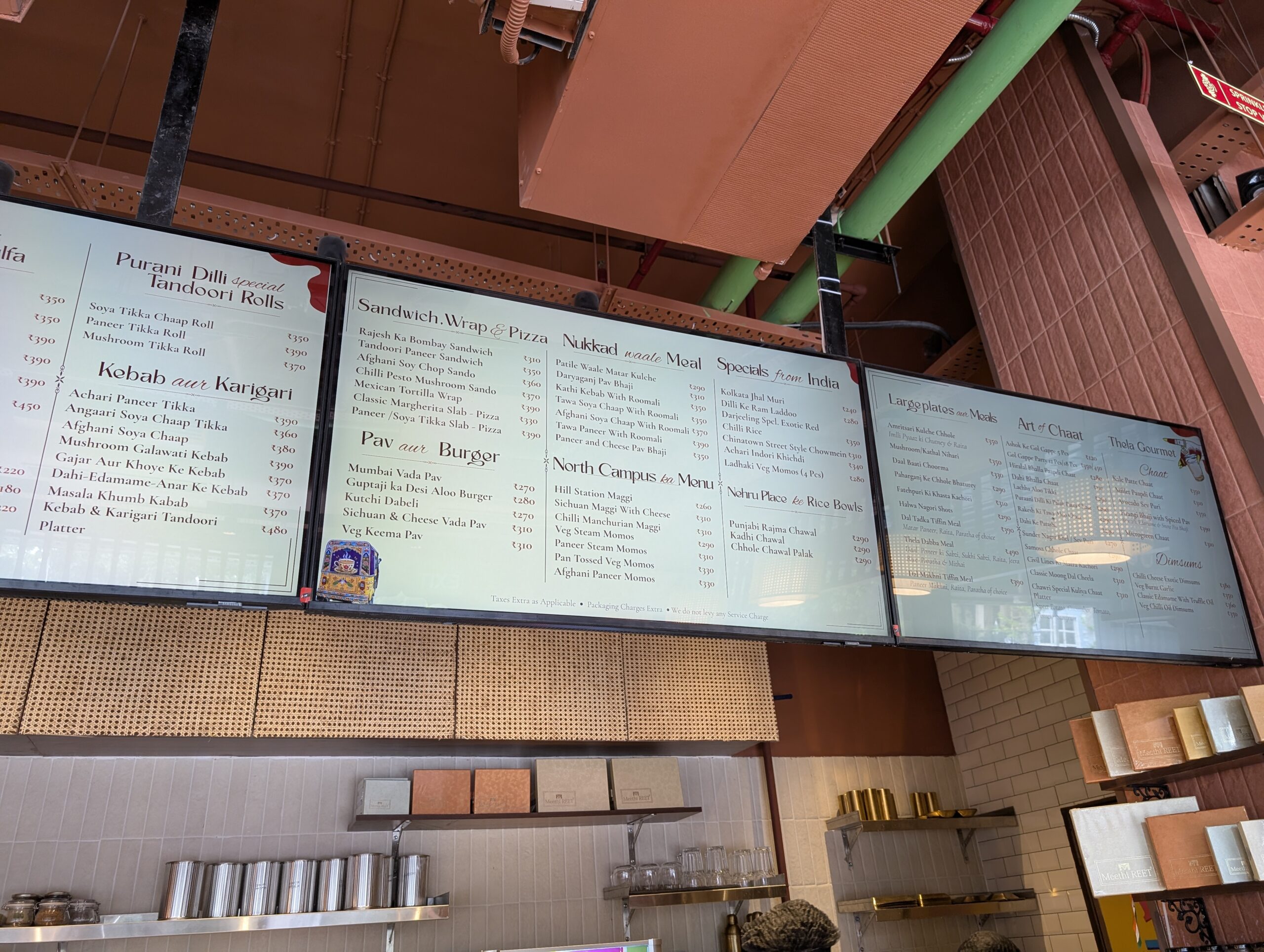 Menu board