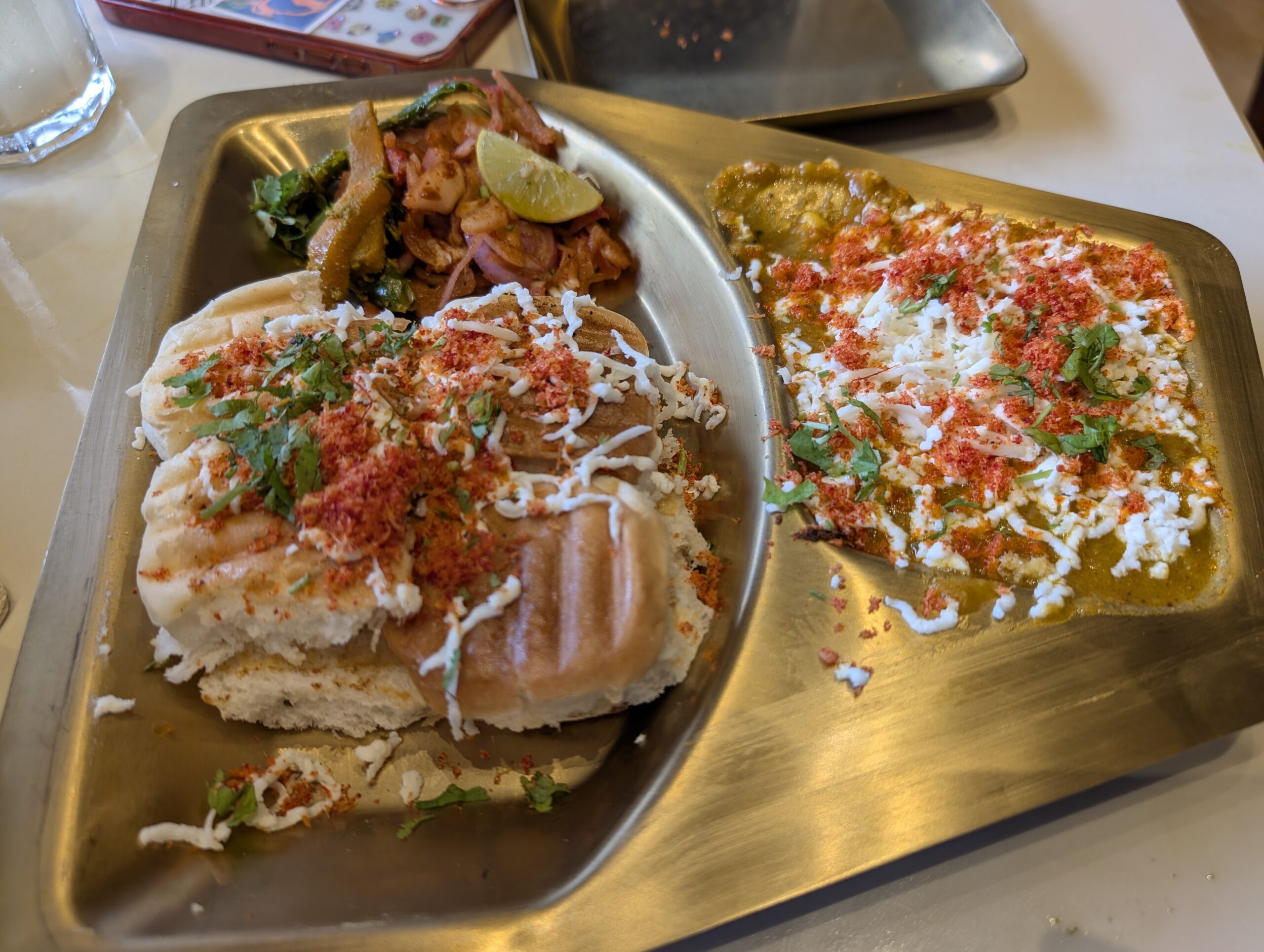 Cheese and Paneer Pav Bhaji